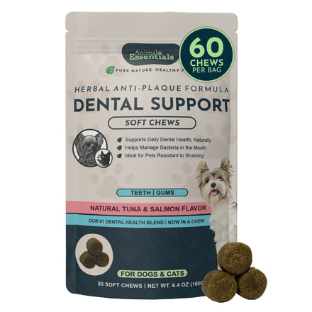 Dental Support Soft Chews | Teeth, Gums & Fresh Breath | 60 Count