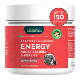 Animal Essentials ENERGY Cordyceps Mushroom 80 g jar with a red label.