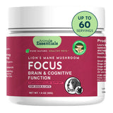 Animal Essentials FOCUS Lion's Mane Mushroom 50 g jar with a burgundy label.