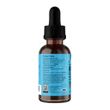Side view of a Body Cleanse dropper bottle showing product facts, ingredients, cautions and manufacturer information.