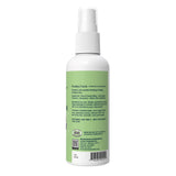 Rear view of a Fido-Derm Spray bottle showing product facts, topical-use directions, ingredients, precautions and barcode.