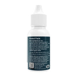 Side view of a Healthy Gums squeeze bottle showing product facts, ingredients, cautions and manufacturer information.