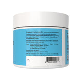 Rear view of an Animal Essentials Plant Enzyme & Probiotic jar showing product information, directions and barcode.