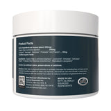 Side of an Animal Essentials Sea-Dent jar, showing product facts, ingredients and cautions.