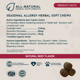 Seasonal Allergy Limited Release Holiday Soft Chews | Herbal Allergy Formula | 20 Count