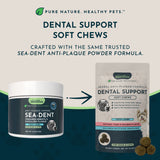 Dental Support Herbal Soft Chews | Herbal Anti-Plaque Formula | 60 Count + Free Mini Bag (20CT)