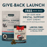Dental Support Herbal Soft Chews | Herbal Anti-Plaque Formula | 60 Count + Free Mini Bag (20CT)