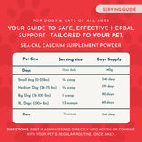 Sea-Cal | Seaweed Calcium Supplement Powder | Strong Bones & Healthy Joints | 340G
