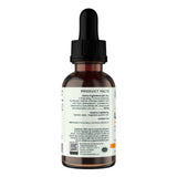 Back of a Veterinarian's Apawthecary UT-Cyst amber dropper bottle, showing product facts, cautions and manufacturer information.